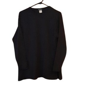 The J. Peterman Co Wool Sweater Size L Dark Gray VINTAGE